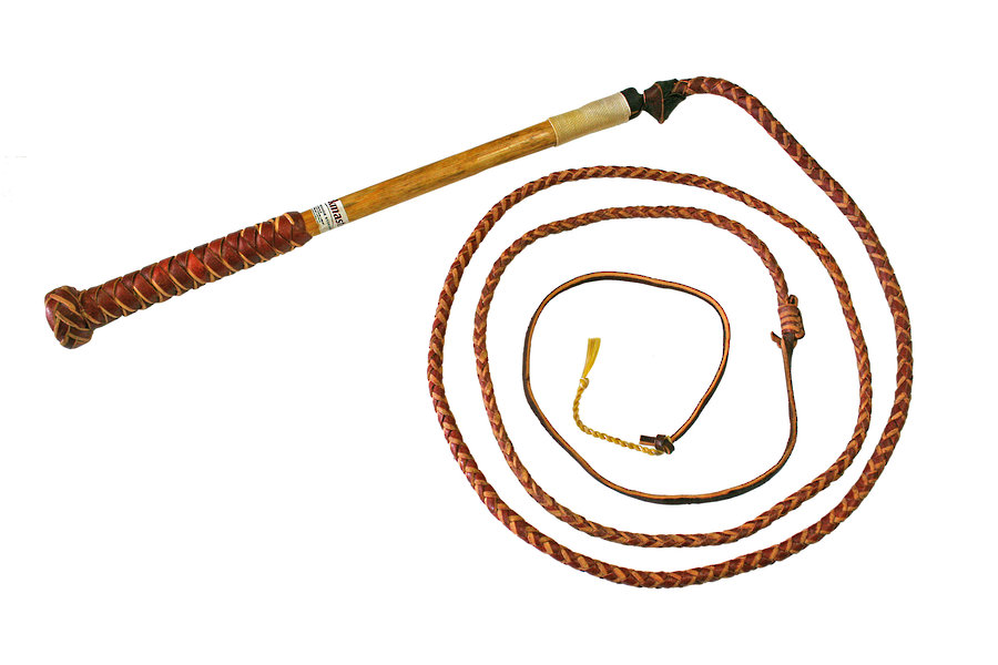 Red Hide Stock Whip 7 Foot image 0